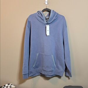 Men’s XXL UGG Slate Blue Pullover Hoodie with Trim NWT